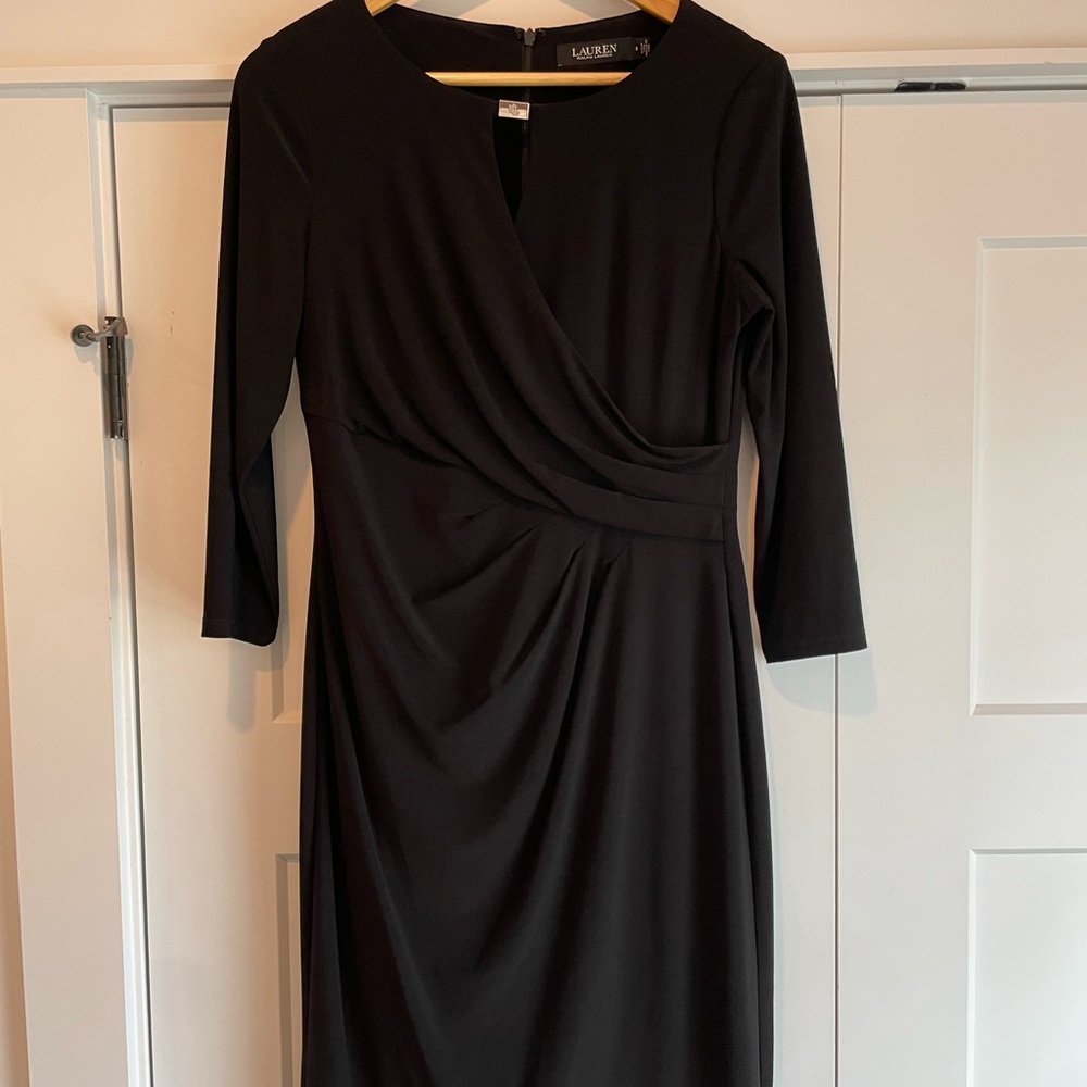 Ralph Lauren Faux Wrap Midi Dress